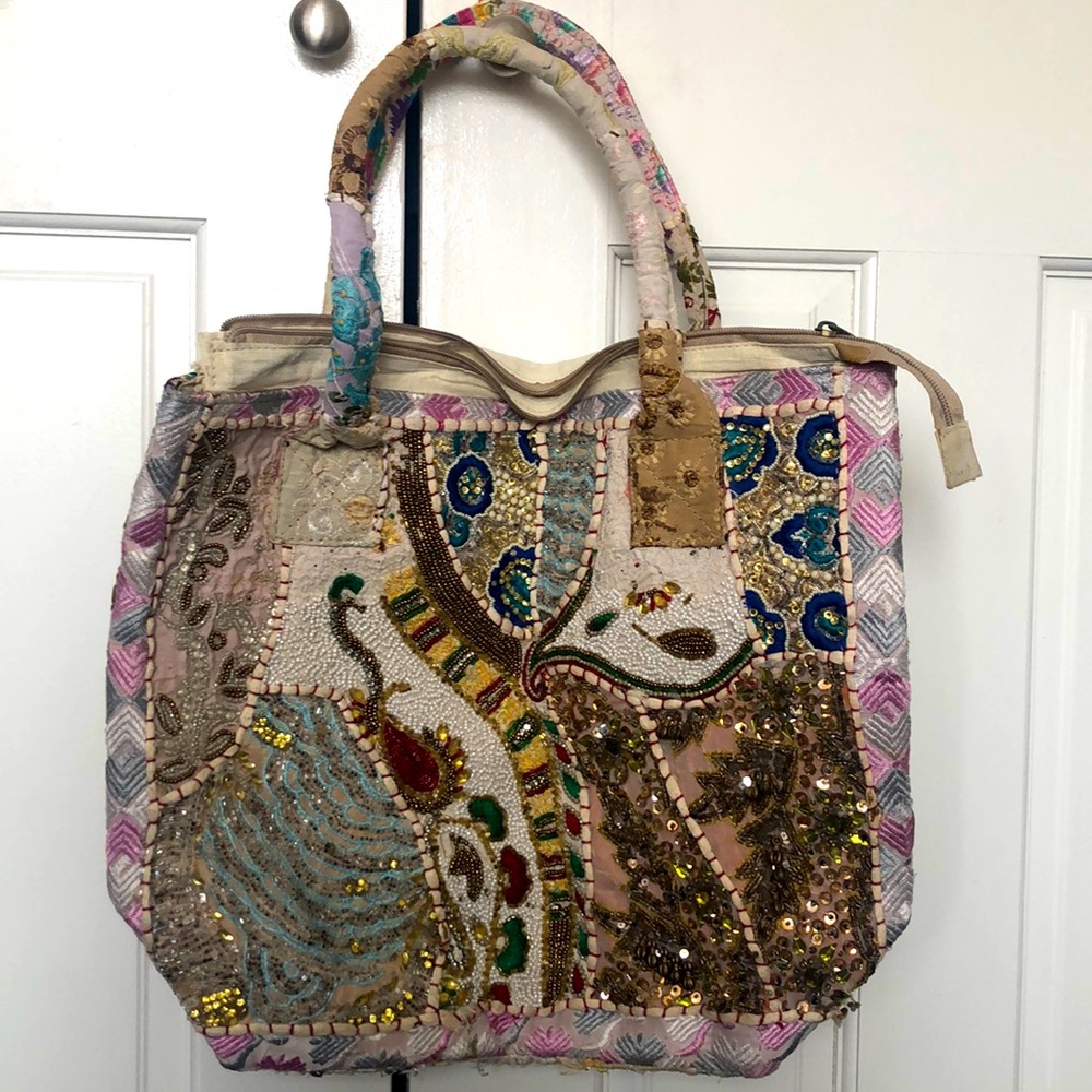 Boho sequin embellished bag